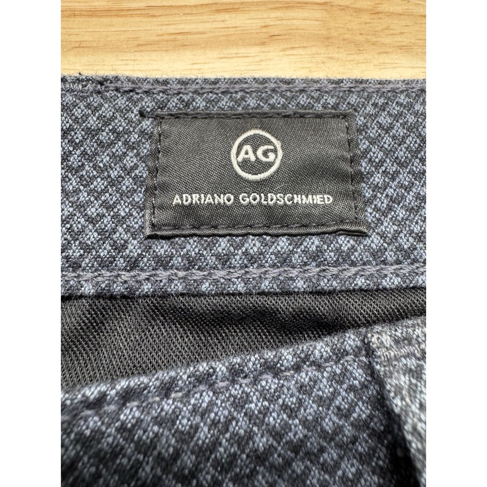 AG Adriano Godschmeid Marshall Modern‎ Slim Trouser Chino 36/33 Blue Check - Picture 3 of 9